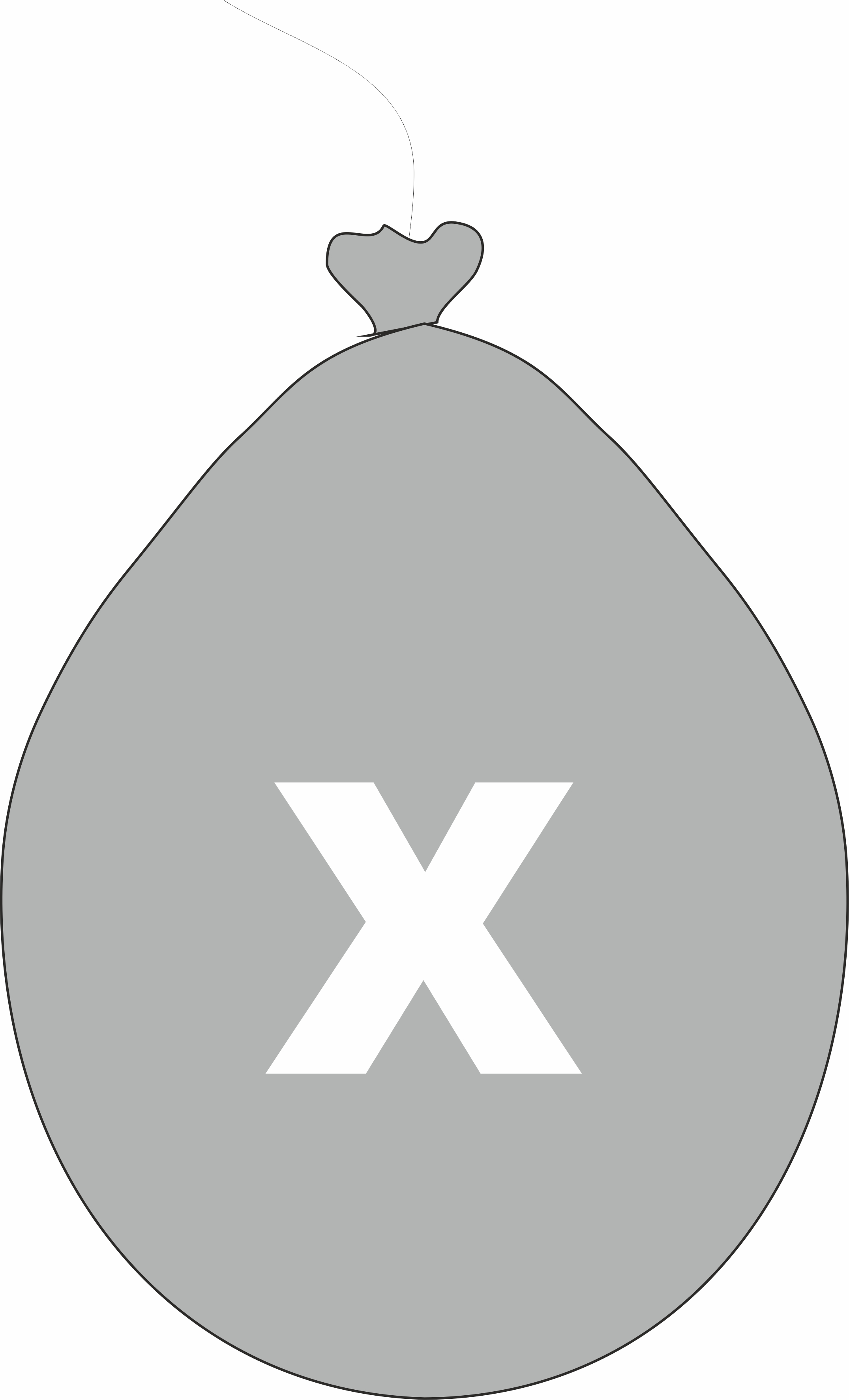 Balónek písmeno X stříbrné 